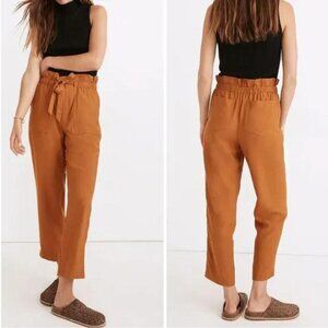 Madewell Dunaway Paper Bag Pants in Golden Pecan